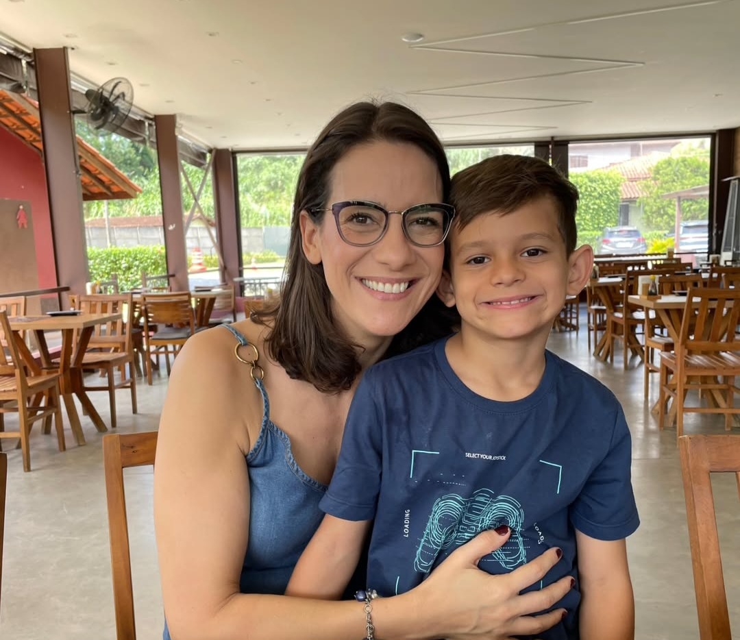 Lenita com o filho