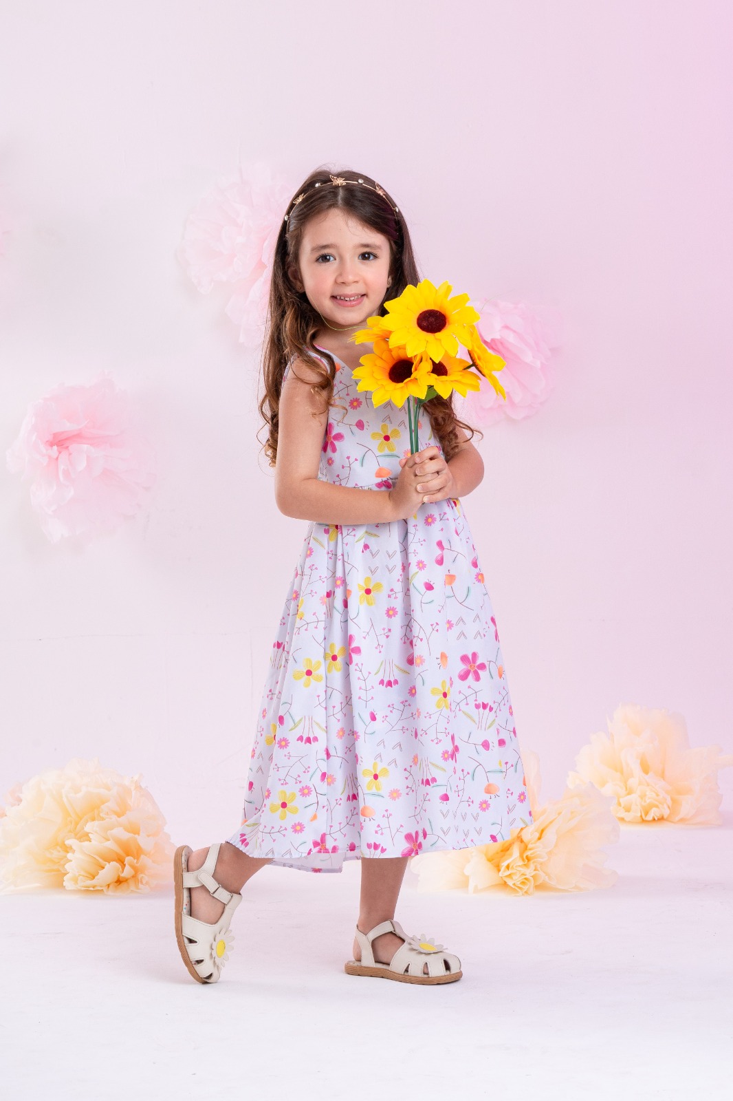 Vestido Jardim Rosa